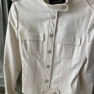 Versace Women's Cream Utility Jacket